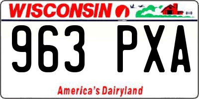 WI license plate 963PXA
