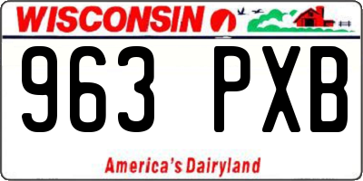 WI license plate 963PXB