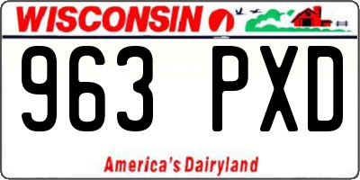 WI license plate 963PXD