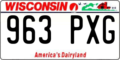 WI license plate 963PXG