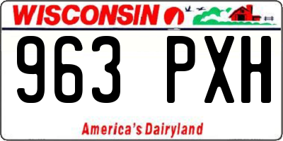 WI license plate 963PXH