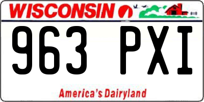 WI license plate 963PXI