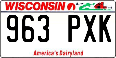 WI license plate 963PXK