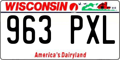 WI license plate 963PXL