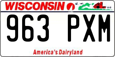 WI license plate 963PXM