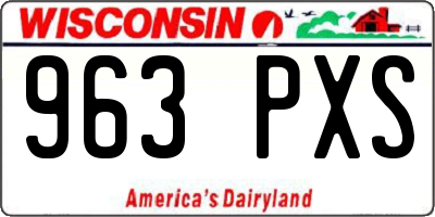 WI license plate 963PXS