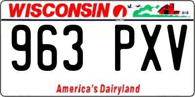WI license plate 963PXV
