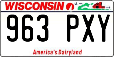 WI license plate 963PXY