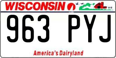 WI license plate 963PYJ