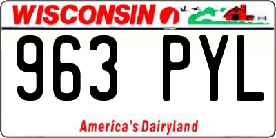 WI license plate 963PYL
