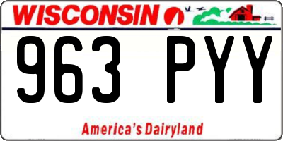 WI license plate 963PYY