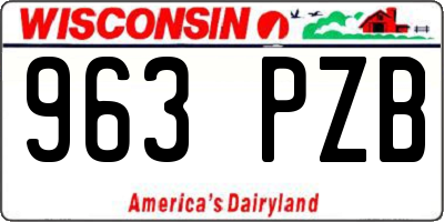 WI license plate 963PZB