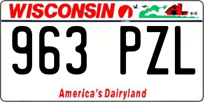 WI license plate 963PZL