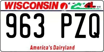 WI license plate 963PZQ