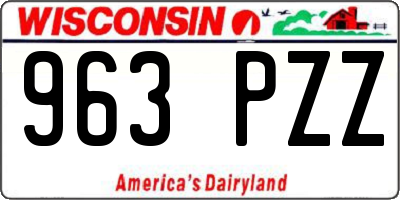 WI license plate 963PZZ
