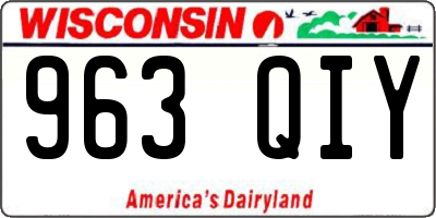WI license plate 963QIY