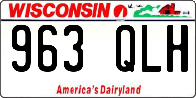 WI license plate 963QLH