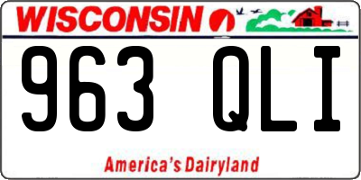 WI license plate 963QLI