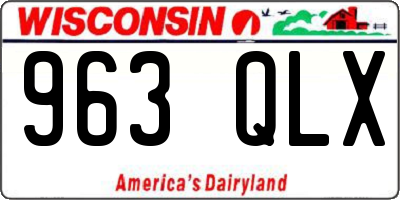 WI license plate 963QLX