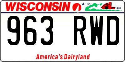 WI license plate 963RWD