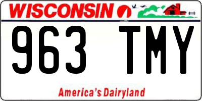 WI license plate 963TMY