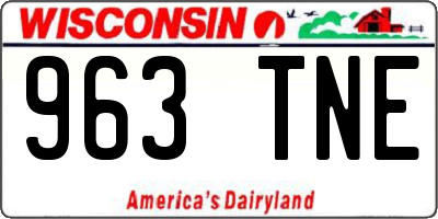 WI license plate 963TNE