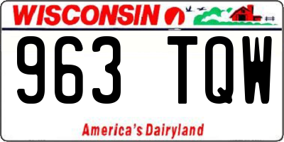 WI license plate 963TQW