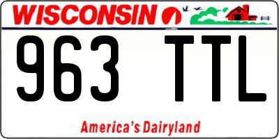 WI license plate 963TTL