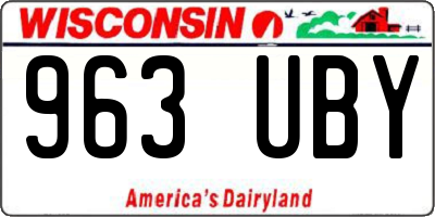 WI license plate 963UBY