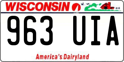 WI license plate 963UIA