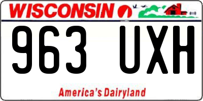 WI license plate 963UXH