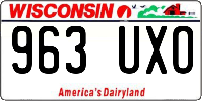 WI license plate 963UXO
