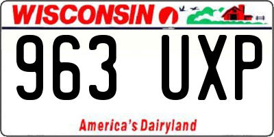 WI license plate 963UXP