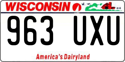 WI license plate 963UXU