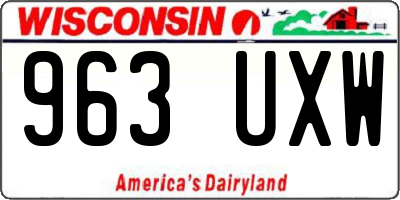 WI license plate 963UXW