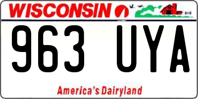 WI license plate 963UYA