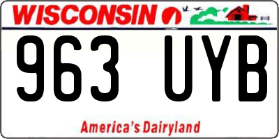 WI license plate 963UYB