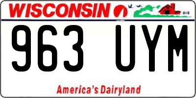 WI license plate 963UYM