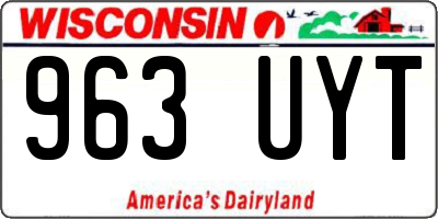WI license plate 963UYT