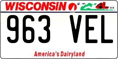 WI license plate 963VEL