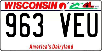 WI license plate 963VEU