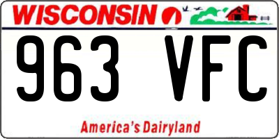 WI license plate 963VFC