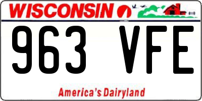 WI license plate 963VFE