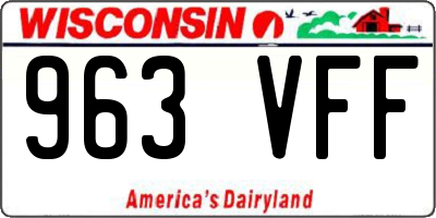 WI license plate 963VFF
