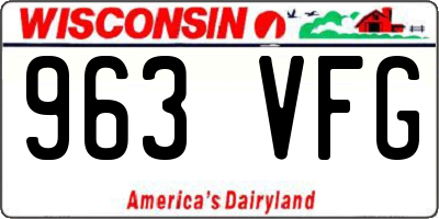 WI license plate 963VFG