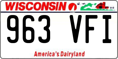 WI license plate 963VFI
