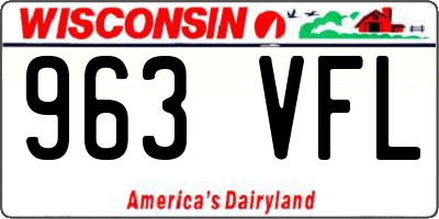 WI license plate 963VFL