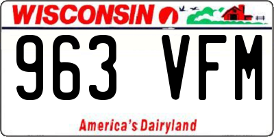 WI license plate 963VFM