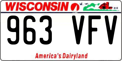 WI license plate 963VFV