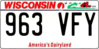 WI license plate 963VFY